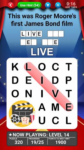 Schermata Word Search World Hollywood 1
