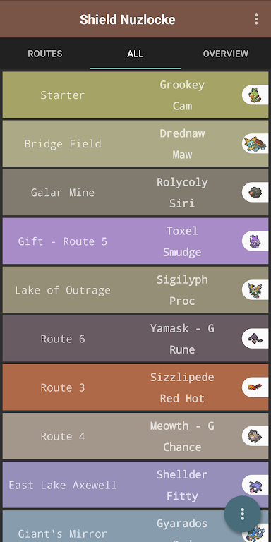 Route Chart - Nuzlocke Tracker - No Ads应用截图第3张