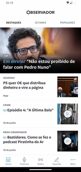 Observador Captura de tela 1