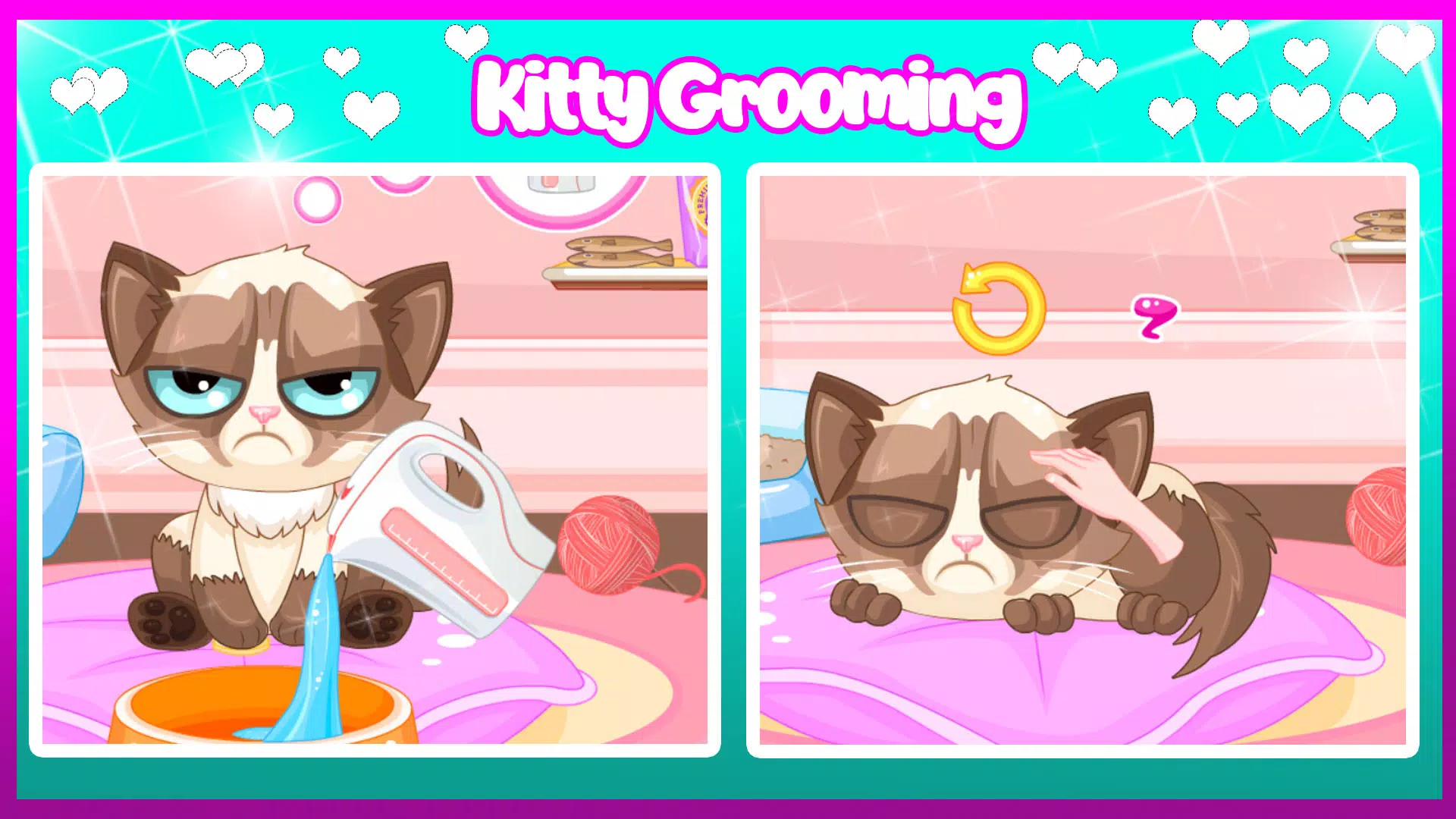 Sleepy Kitty Grooming Screenshot 1