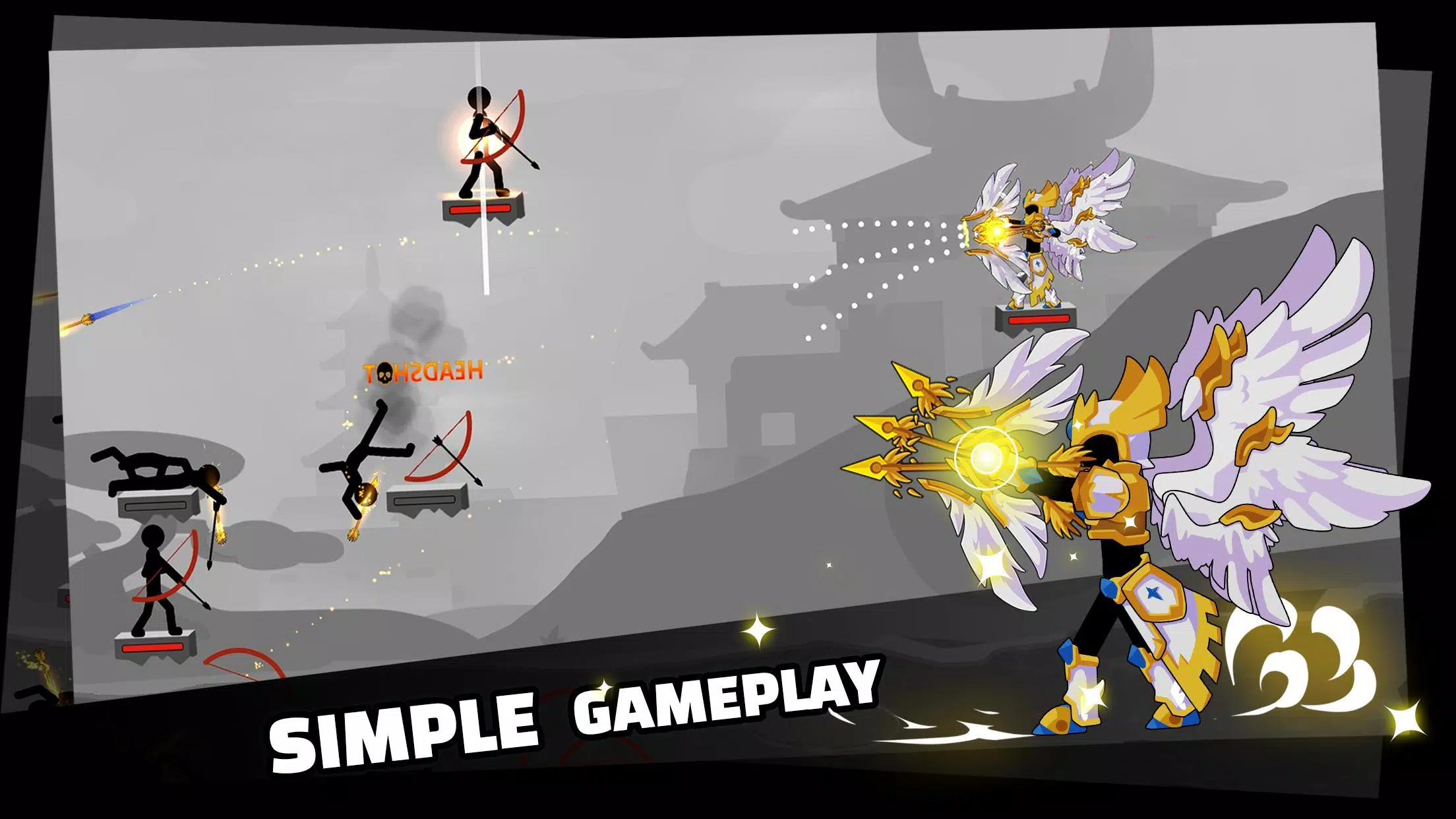 Stickfight Archer ဖန်သားပြင်ဓာတ်ပုံ 1