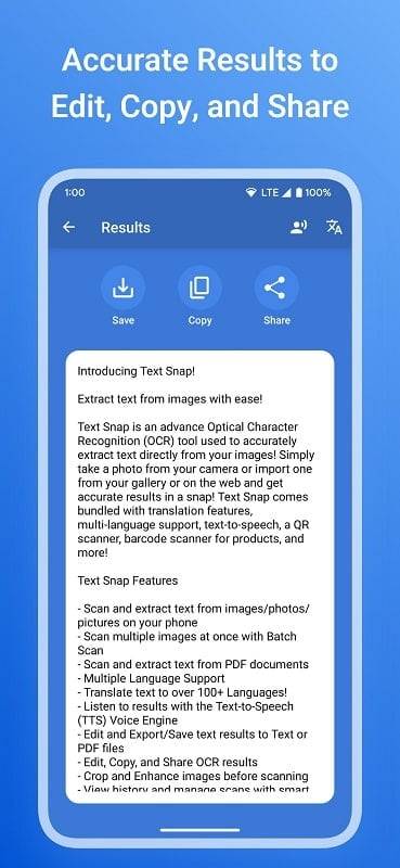 Text Snap - Image to Text Capture d'écran 3