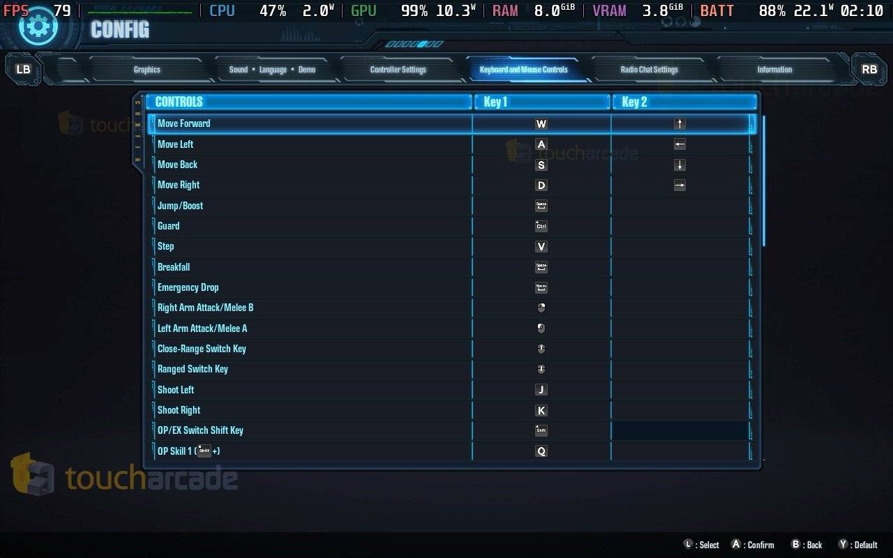 Gundam Breaker 4 Controller Settings Screenshot