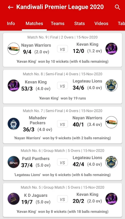 ND Sports Live : sports data & ภาพหน้าจอ 1