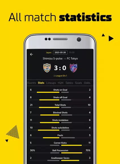 Live Score: football scores Capture d'écran 3
