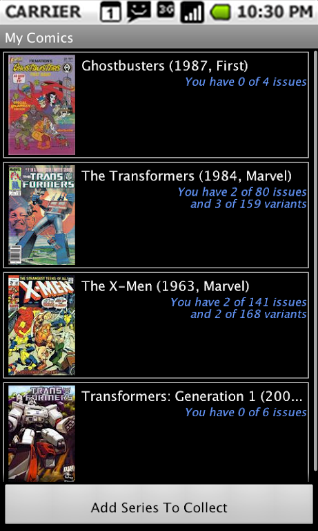 Comic Checklist Lite 스크린샷 1