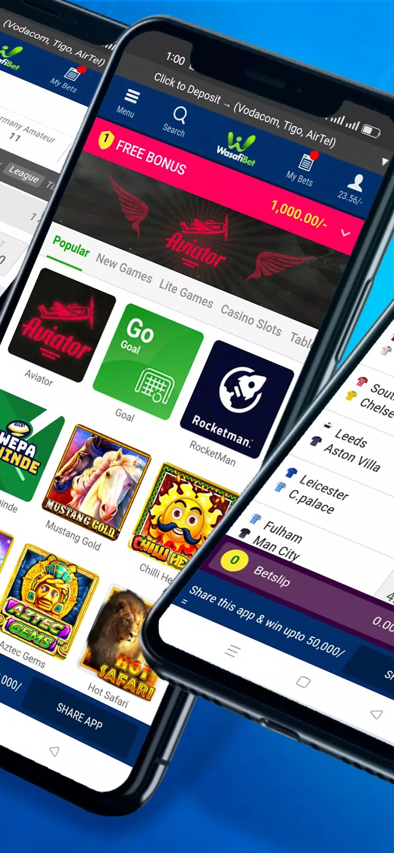 Wasafibet - Sportsbook, Casino Скриншот 3