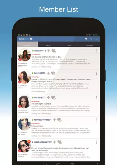 DroidMSG - Chat & Video Calls Tangkapan skrin 1