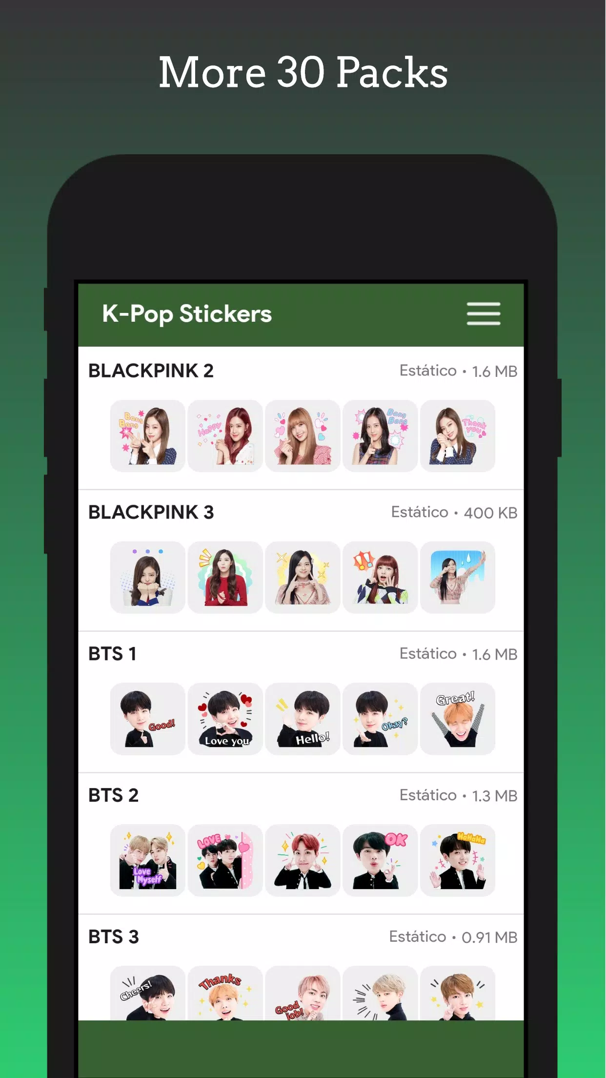 Stickers - KPop Korean BT24應用截圖第2張