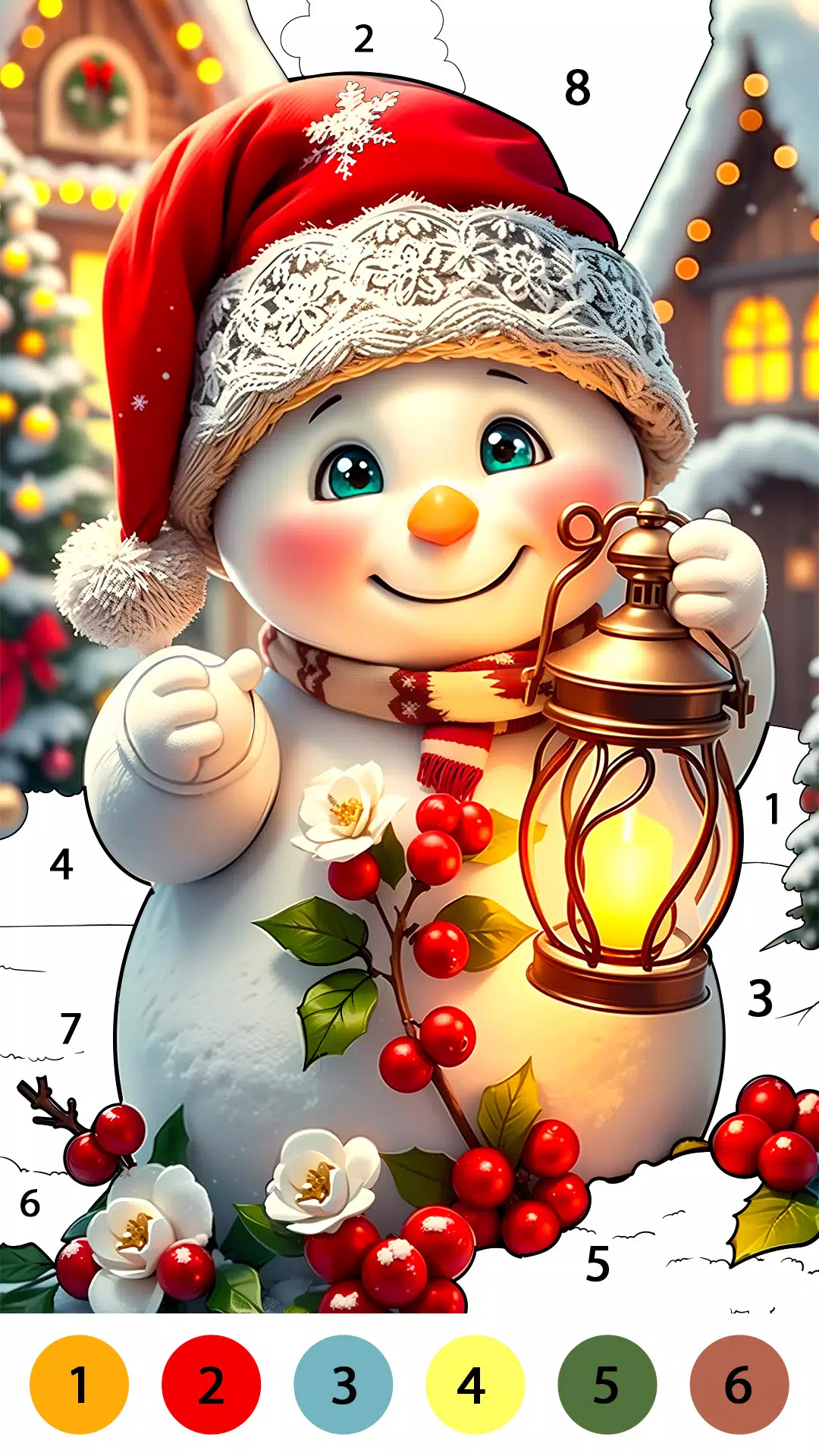 Christmas Cute Coloring Game Schermafbeelding 3