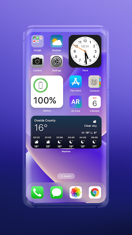 Widgets: ios 17 theme Tangkapan skrin 1