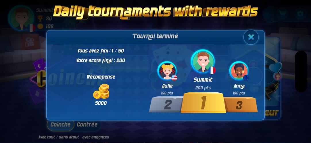 Coinche online Screenshot 2