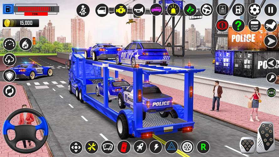 US Police-Car Transport Trucks Screenshot 1