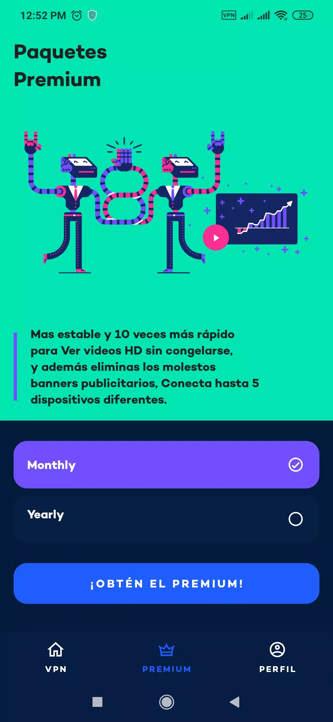 Schermata YouVPN: VPN Gratis 2021, VPN Servidor Proxy Rápido 1
