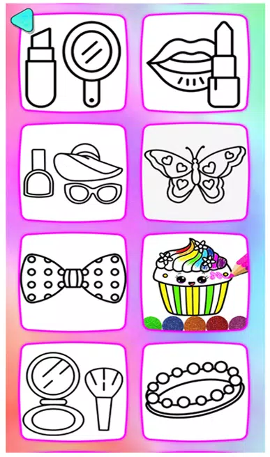 Beauty Glitter coloring game Ekran Görüntüsü 2