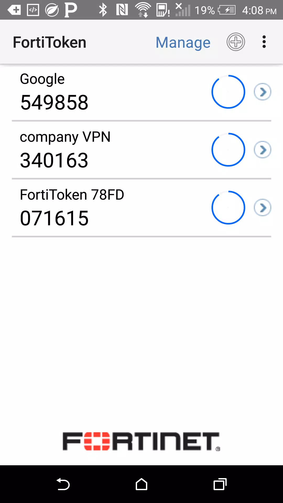 FortiToken Mobile應用截圖第1張