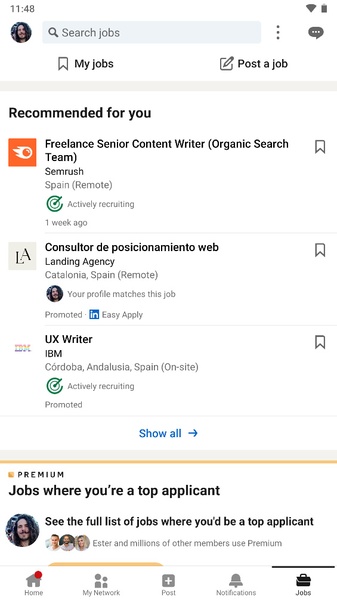 LinkedIn应用截图第1张