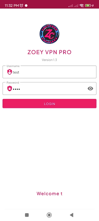 Schermata ZOEY VPN PRO 1