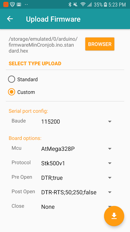 Arduino Hex Uploader-Bin/Hex ဖန်သားပြင်ဓာတ်ပုံ 4
