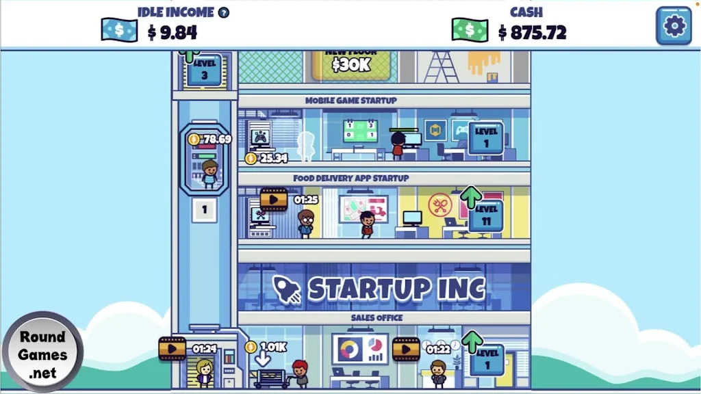 Idle Startup Tycoon Captura de pantalla 4