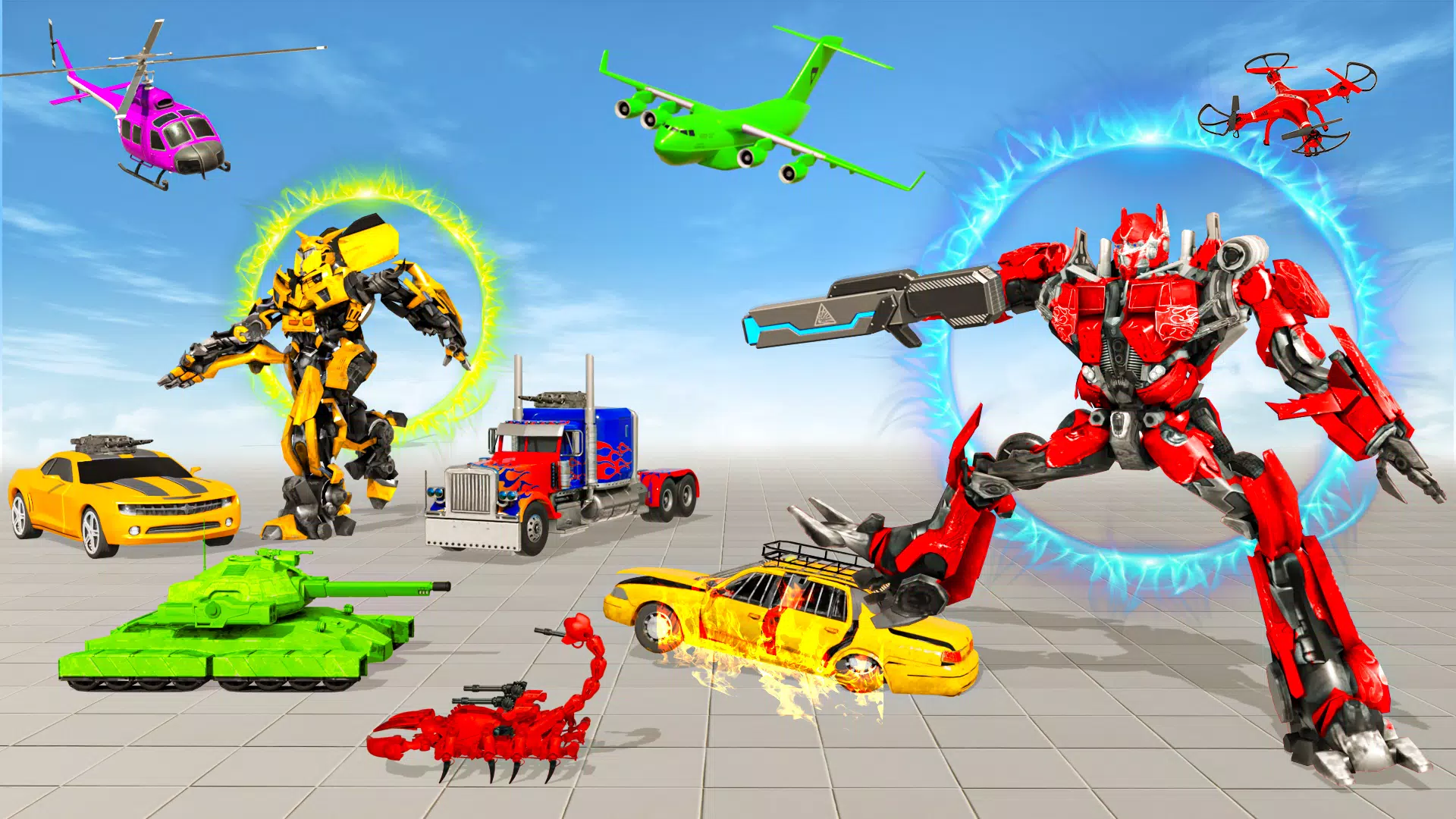 Jet Robot Car Transform 3D Screenshot 1