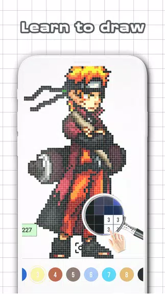 Color by Number - Naruto Sandbox Ninja Pixel应用截图第1张