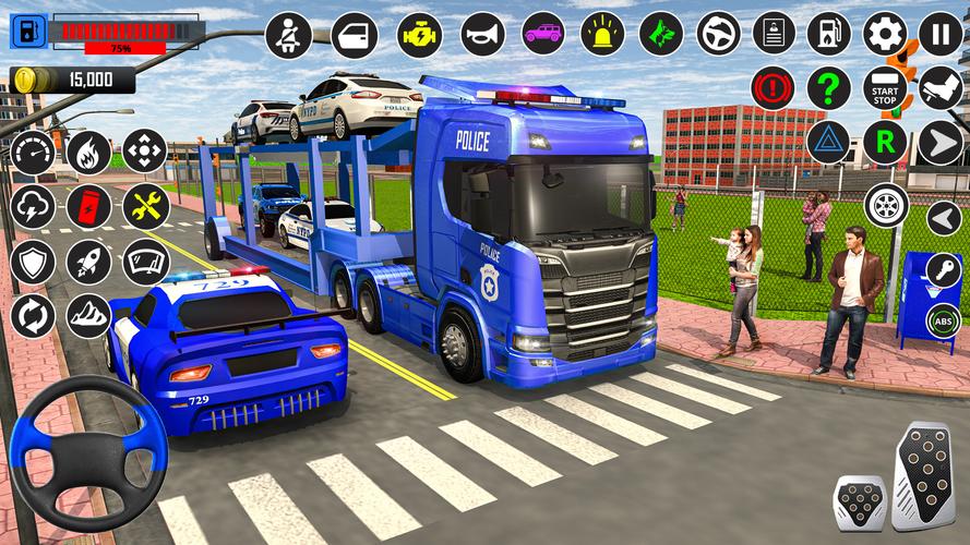 US Police-Car Transport Trucks Screenshot 2