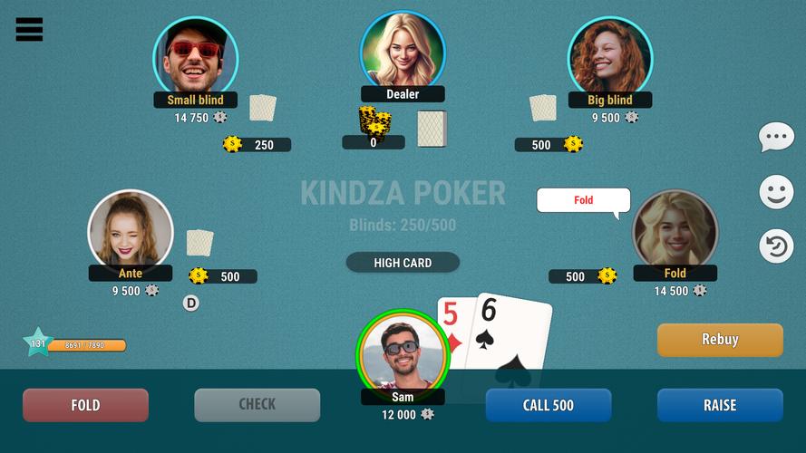Kindza Poker ဖန်သားပြင်ဓာတ်ပုံ 1