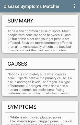 Disease Symptoms Matcher स्क्रीनशॉट 3