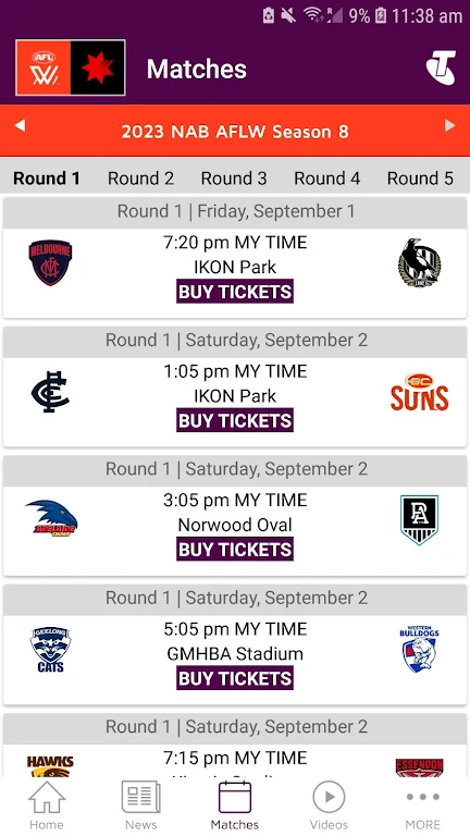AFLW Official App Ảnh chụp màn hình 3