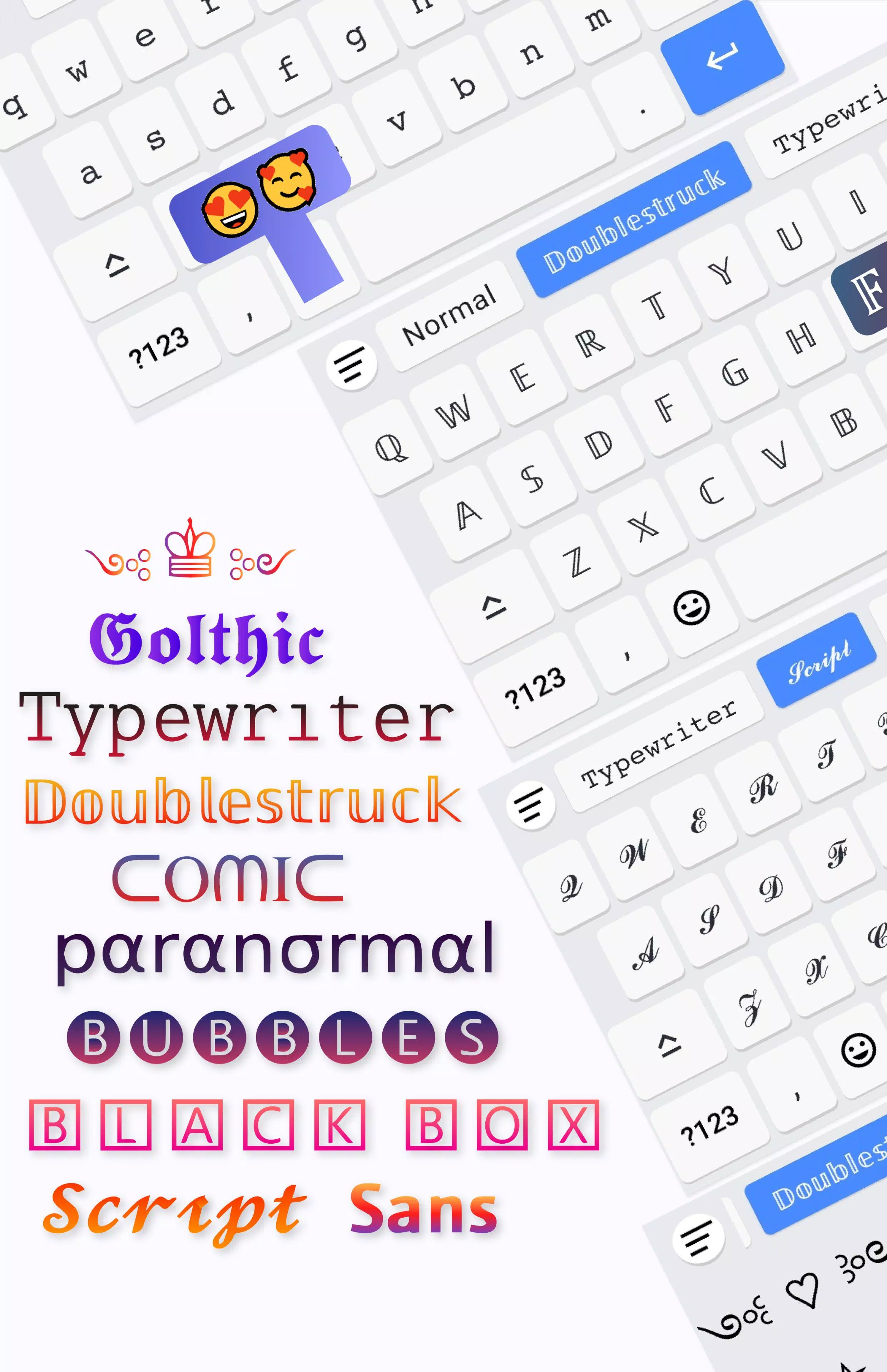 Fonts Aa - 字体键盘&表情符号應用截圖第1張
