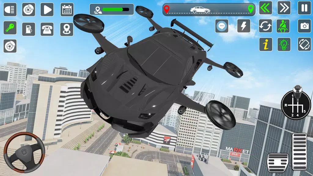 Flying Car Games Car Flight 3D स्क्रीनशॉट 3