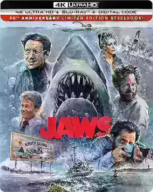 Précommandes disponibles pour l'édition limitée 4K Steelbook du 50e anniversaire de Jaws