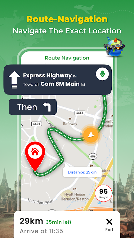 Schermata GPS Earth Map Voice Navigation 1