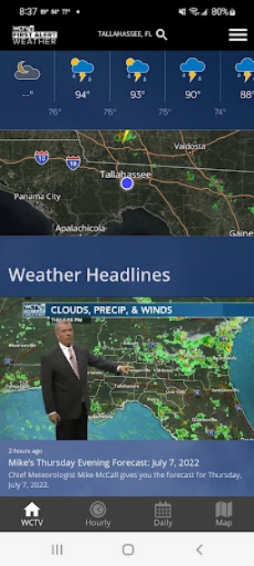WCTV First Alert Weather 스크린샷 2