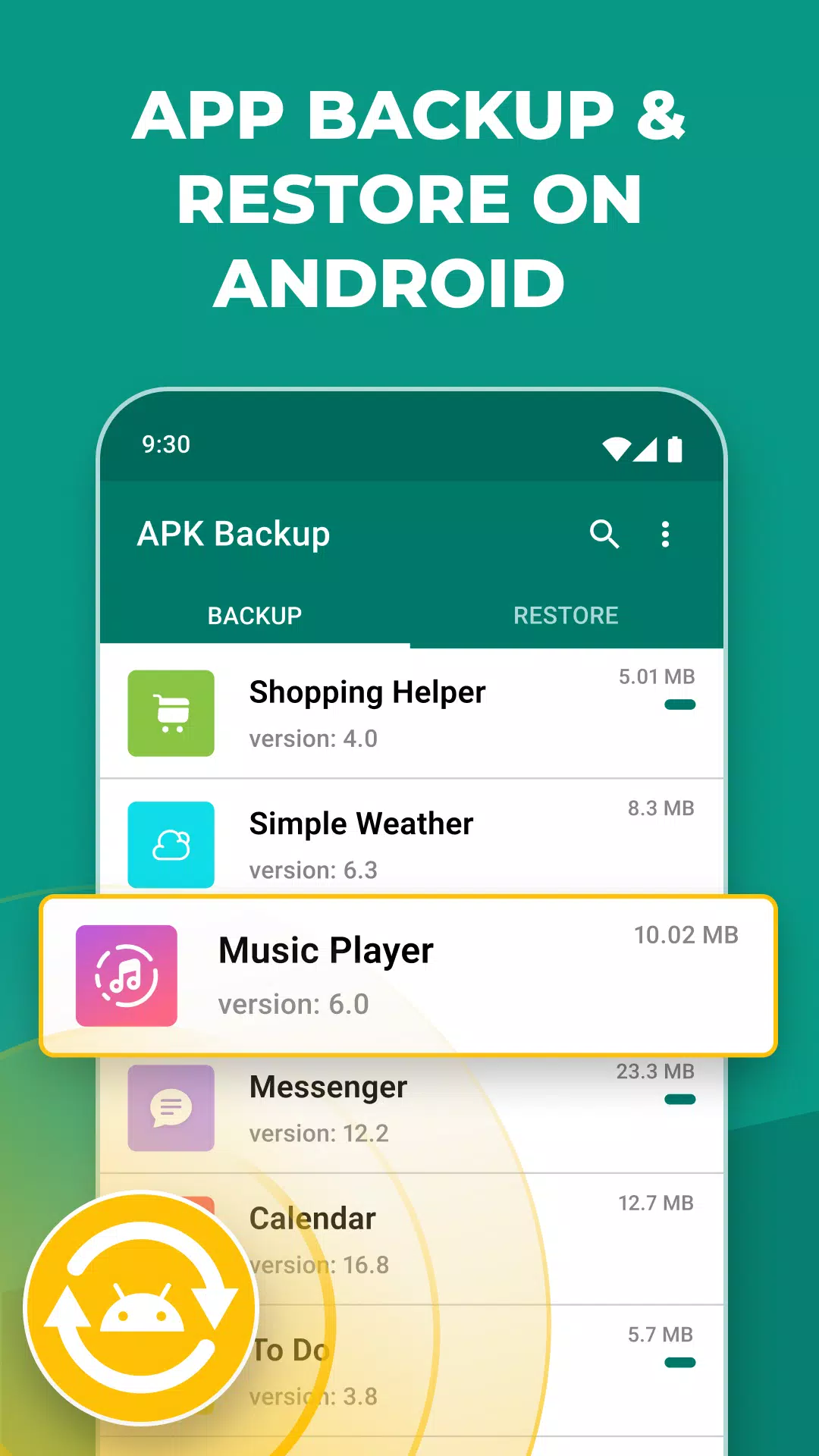 APK Backup Tangkapan skrin 4