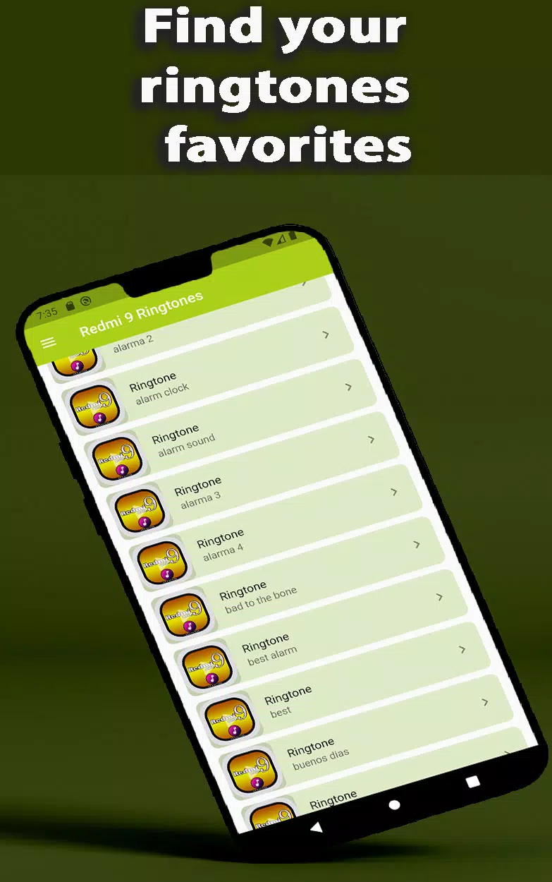 Redmi Note 9 Ringtone App Tangkapan skrin 2