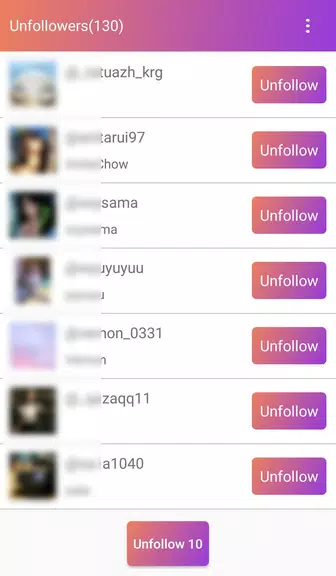 Follow Analyzer who not follow应用截图第2张