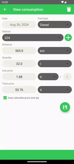 Fuel Consumption Ảnh chụp màn hình 3