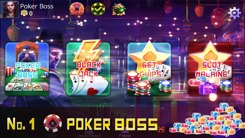 Poker Boss: Texas Holdem Offline Captura de tela 1