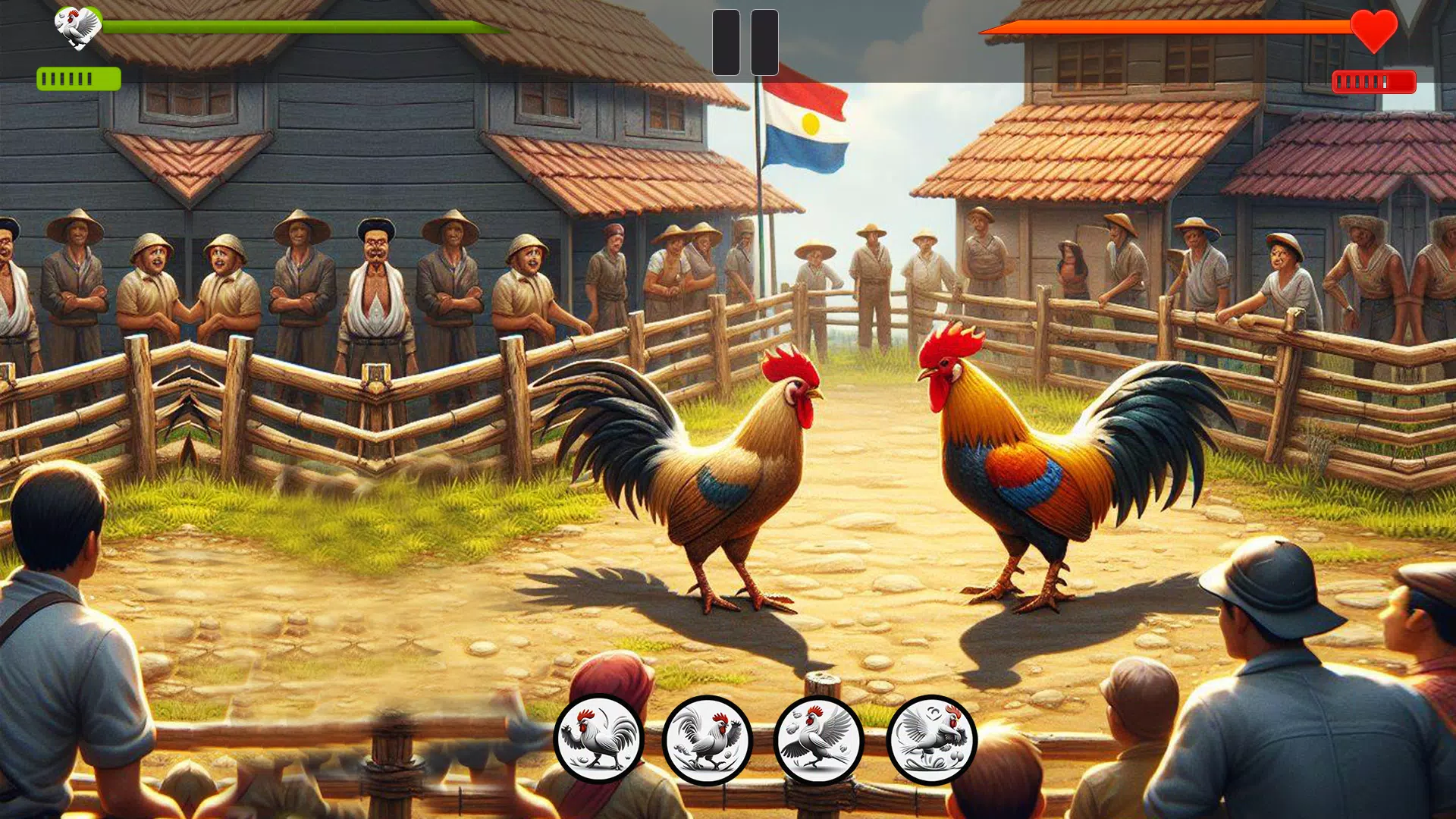 Farm Rooster Fighting Chicks 1 Скриншот 3