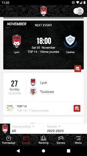 Schermata LOU Rugby 2
