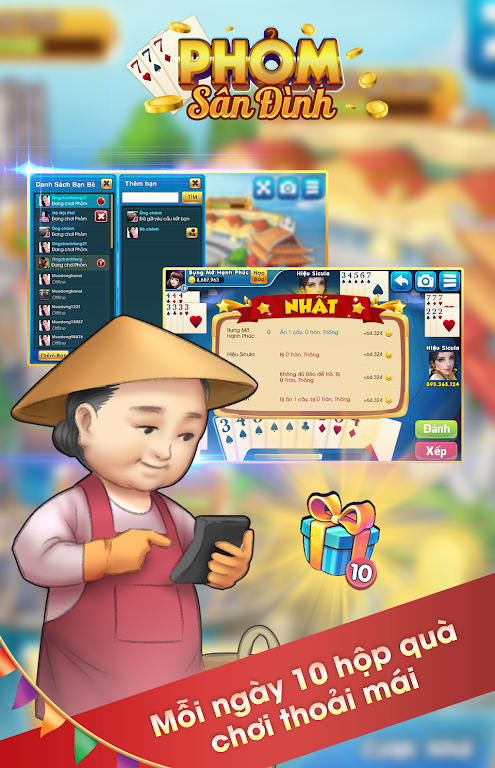 Phỏm Sân Đình - Tá Lả - Tú Lơ Khơ - Phỏm স্ক্রিনশট 3