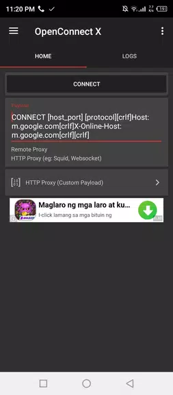 OpenConnect X for Android स्क्रीनशॉट 1