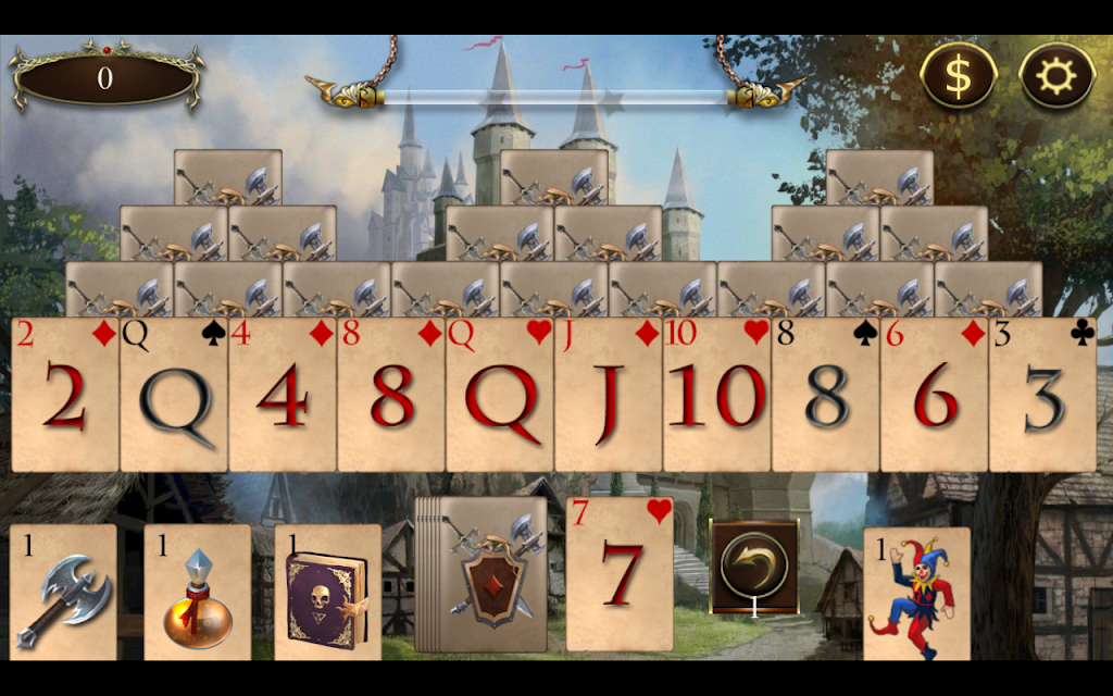 Legends of Solitaire Curse of the Dragons TriPeaks Ảnh chụp màn hình 3