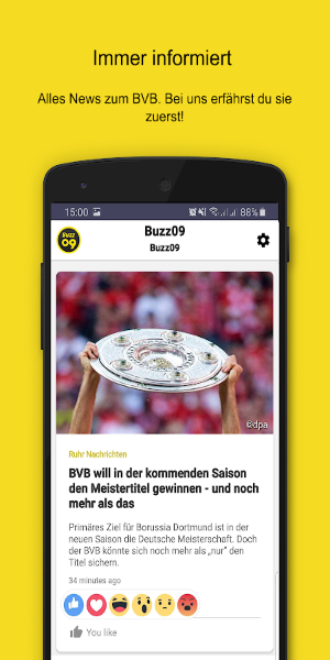 Buzz09–die schwarz-gelben News Schermafbeelding 1