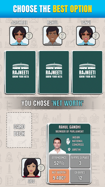 Rajneeti - Trump Card Game Screenshot 2