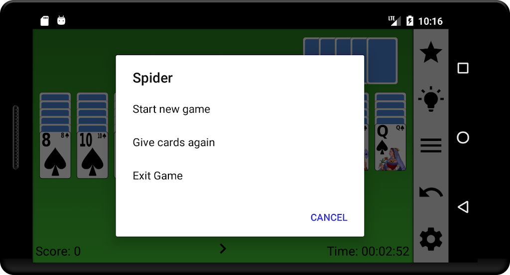 Spider card game 2019 スクリーンショット 2