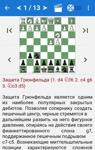 Chess Tactics in Grünfeld Def. Captura de pantalla 1