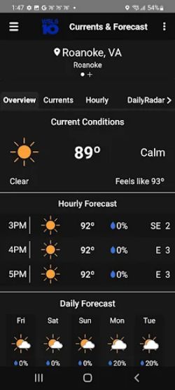 WSLS 10 Roanoke Weather Capture d'écran 2